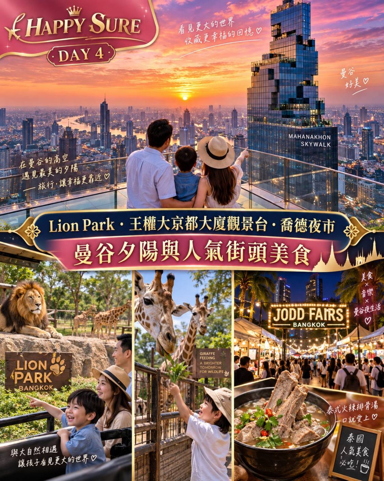 HAPPY SURE 行程實例第 4 天：動物園與曼谷